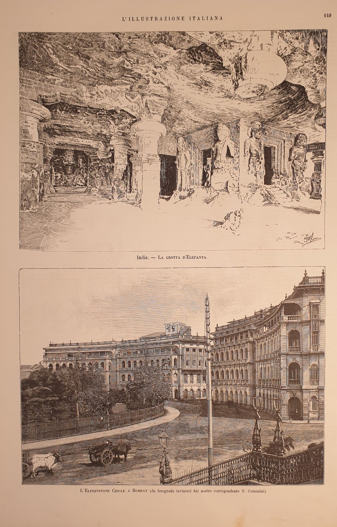 INDIA LA GROTTA D’ELEFANTA – L’ELPHINSTONE CIRCLE A BOMBAY