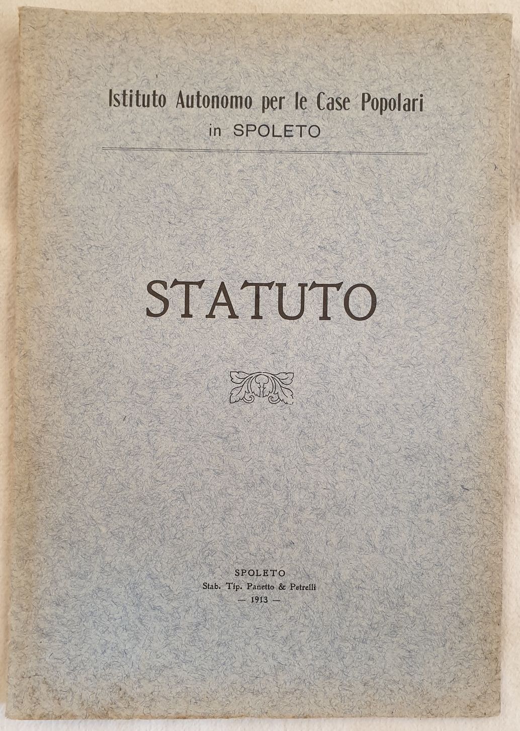 ISTITUTO AUTONOMO PER LE CASE POPOLARI IN SPOLETO STATUTO