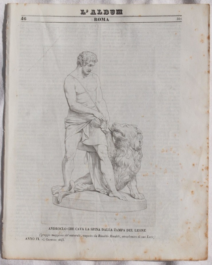 L'ALBUM DI ROMA 14 GENNAIO 1843