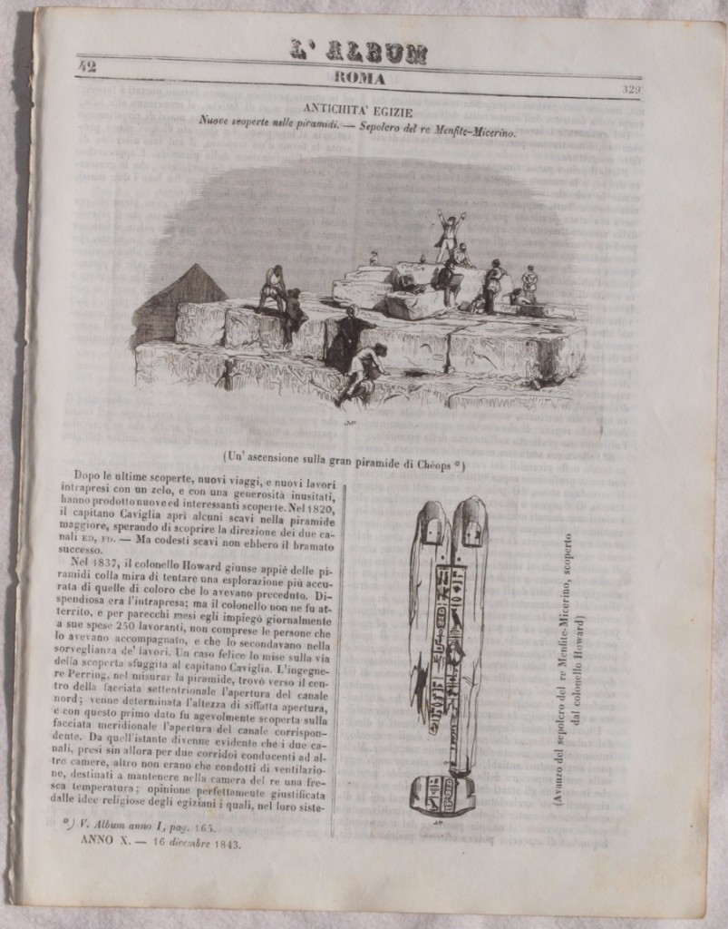 L'ALBUM DI ROMA 16 DICEMBRE 1843