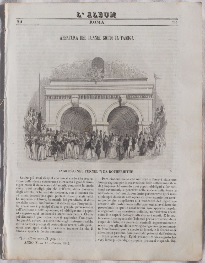 L'ALBUM DI ROMA 16 SETTEMBRE 1843