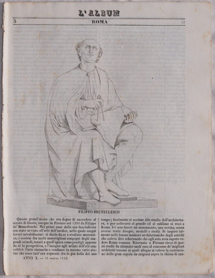 L'ALBUM DI ROMA 18 MARZO 1843