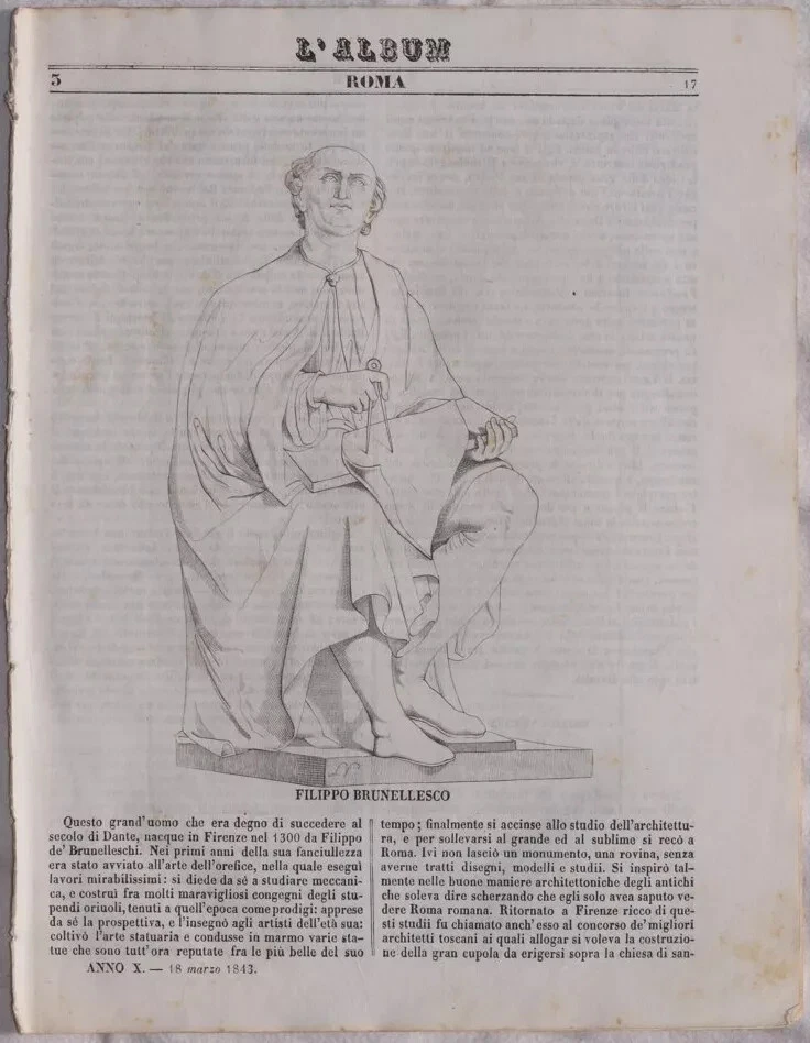 L'ALBUM DI ROMA 18 MARZO 1843