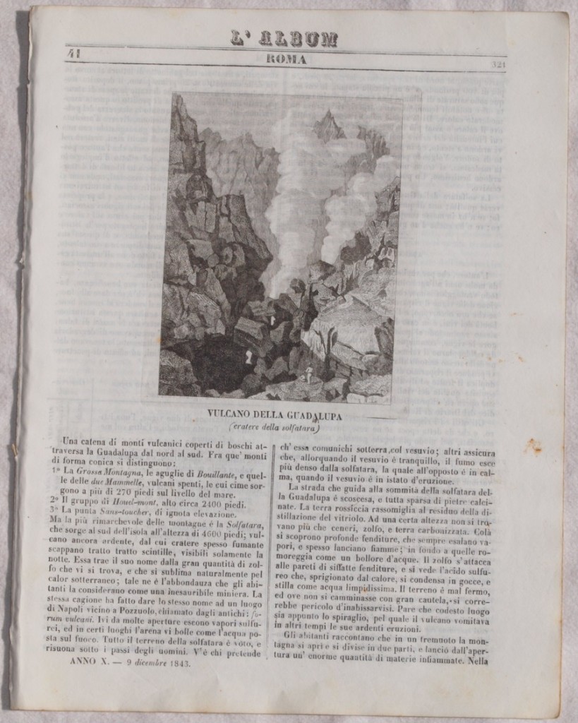 L'ALBUM DI ROMA 9 DICEMBRE 1843