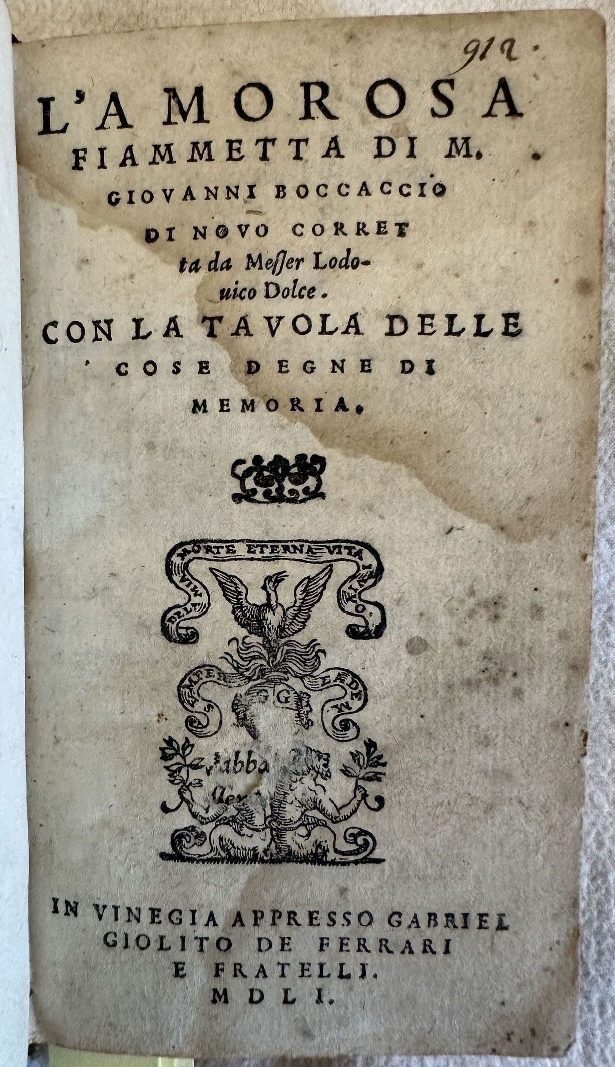 L'AMOROSA FIAMMETTA