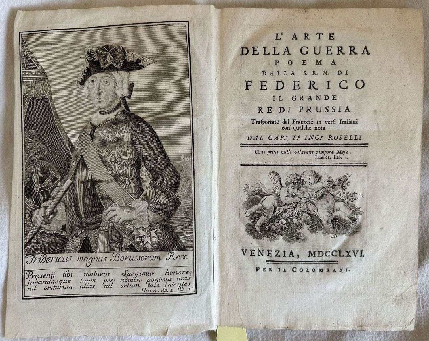 L'ARTE DELLA GUERRA POEMA DELLA S.R.M. DI FEDERICO IL GRANDE …