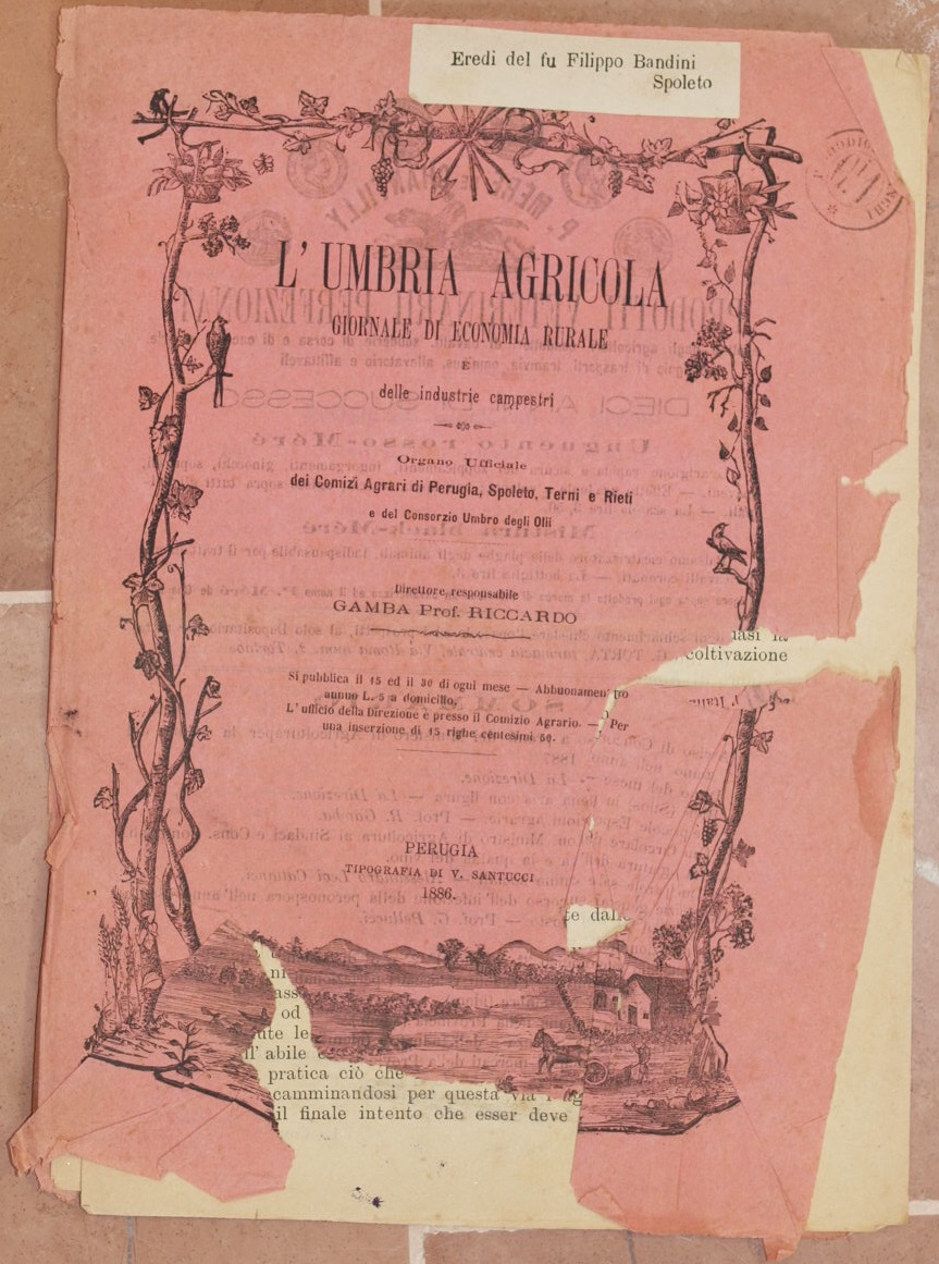 L'UMBRIA AGRICOLA GIORNALE DI ECONOMIA RURALE E DELLE INDUSTRIE CAMPESTRI …