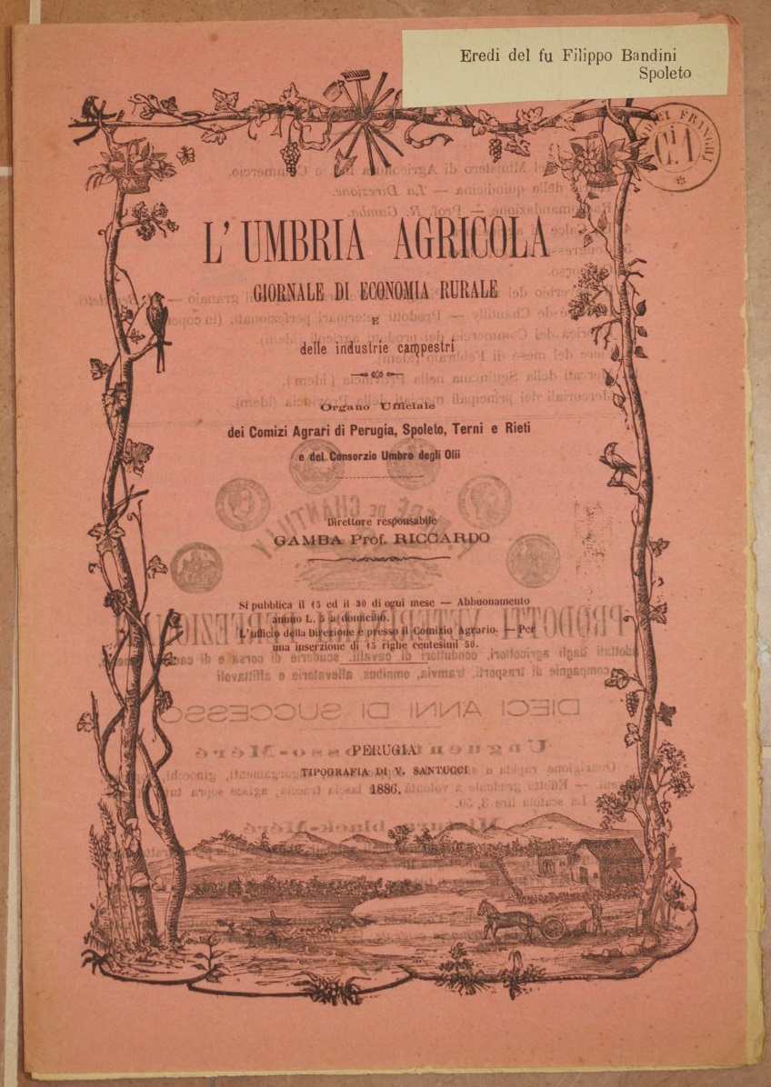 L'UMBRIA AGRICOLA GIORNALE DI ECONOMIA RURALE E DELLE INDUSTRIE CAMPESTRI …