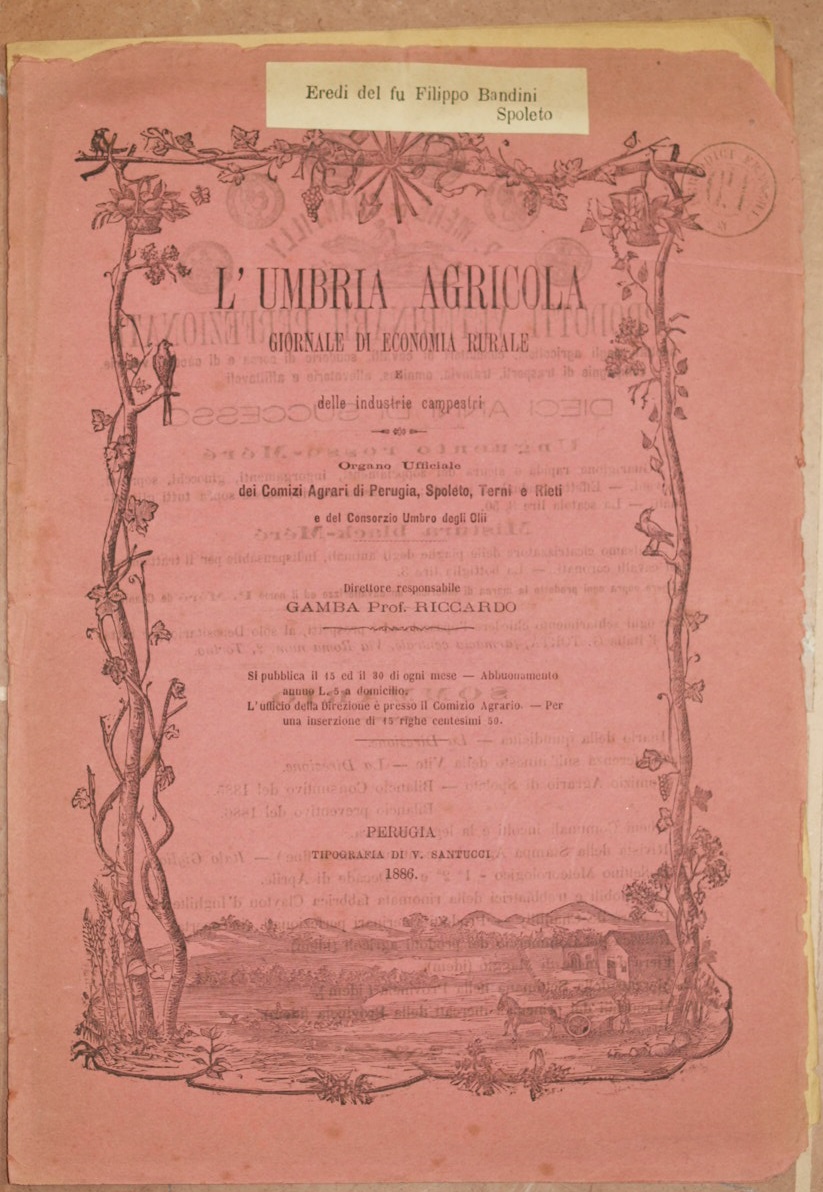 L'UMBRIA AGRICOLA GIORNALE DI ECONOMIA RURALE E DELLE INDUSTRIE CAMPESTRI …