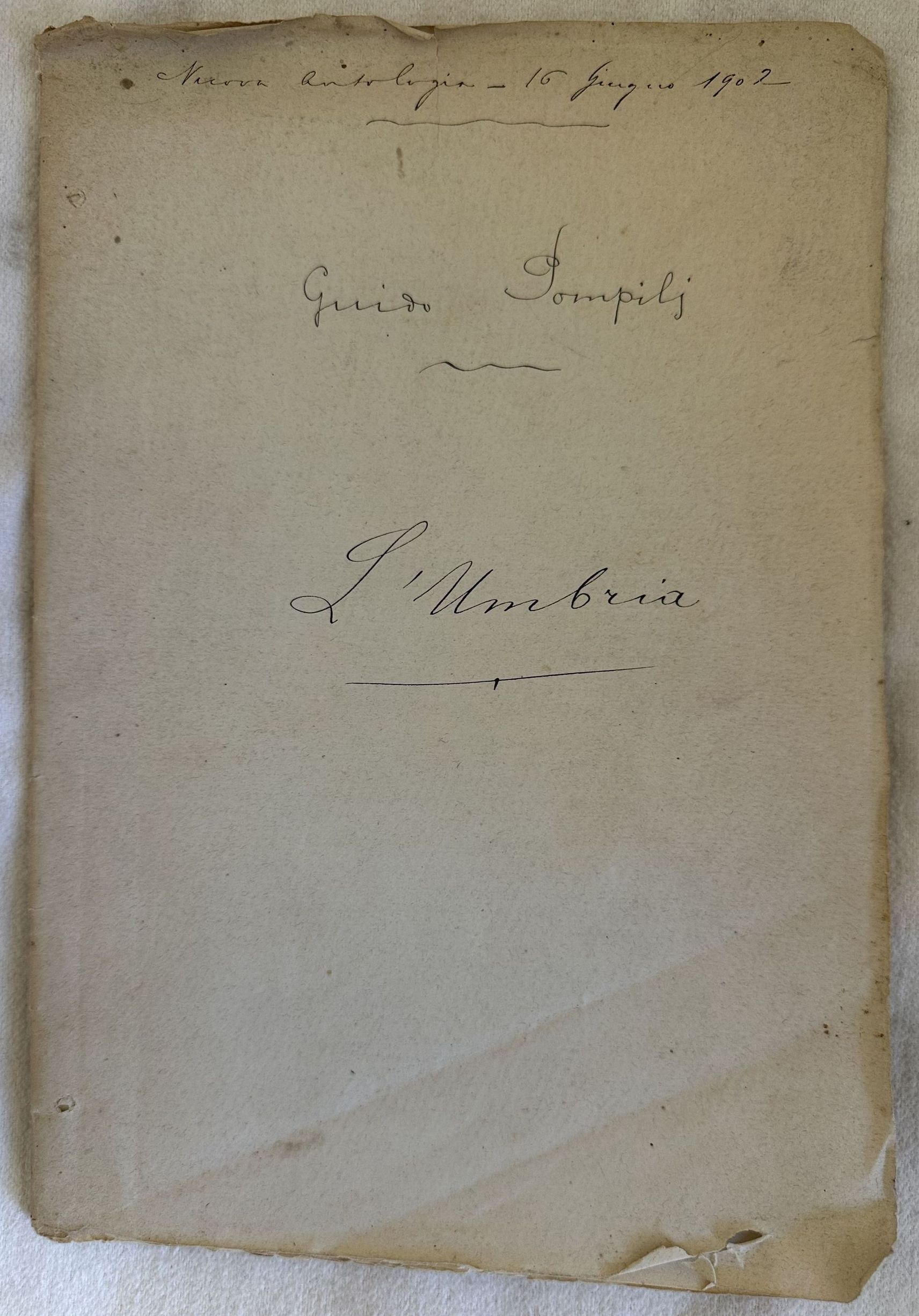 L'UMBRIA NUOVA ANTOLOGIA 16 GIUGNO 1902