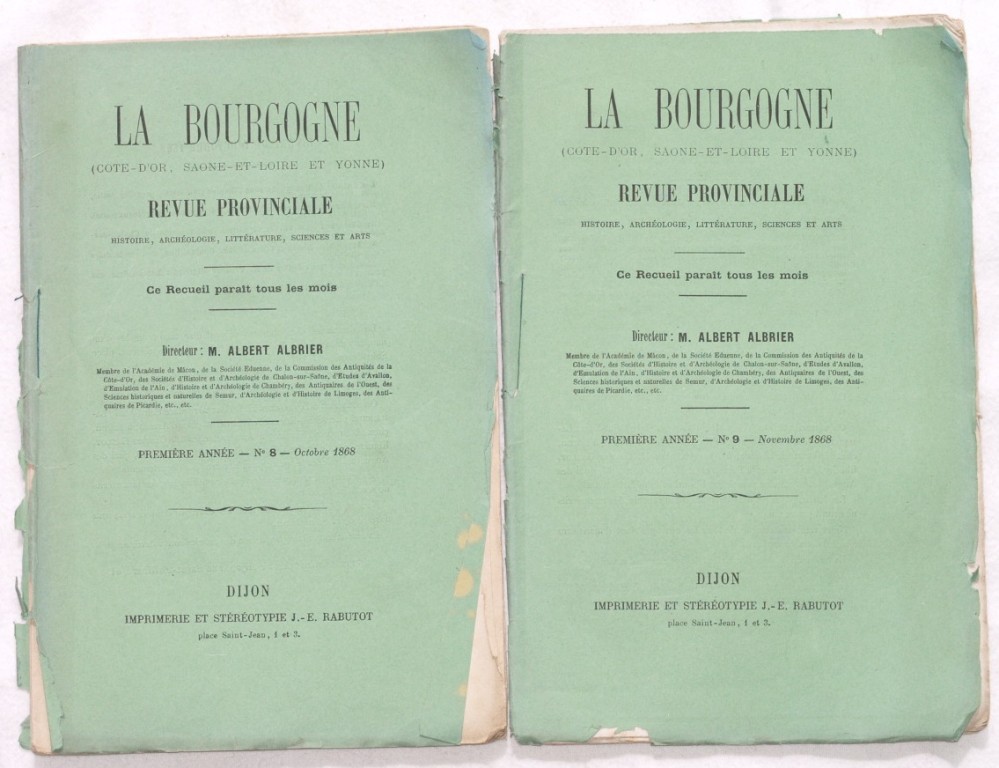 LA BOURGOGNE (COTE D'OR, SAONE-ET-LOIRE ET YONNE) REVUE PROVINCIALE HISTOIRE, …