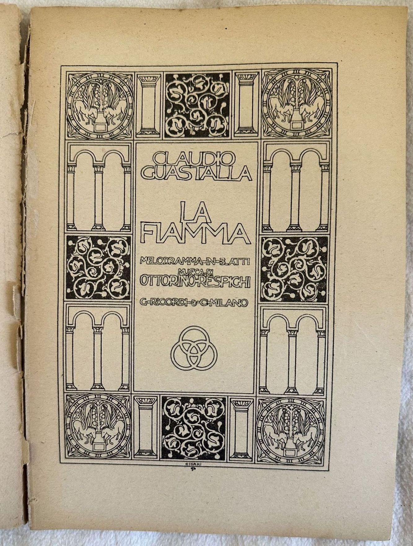 LA FIAMMA MELODRAMMA IN 3 ATTI