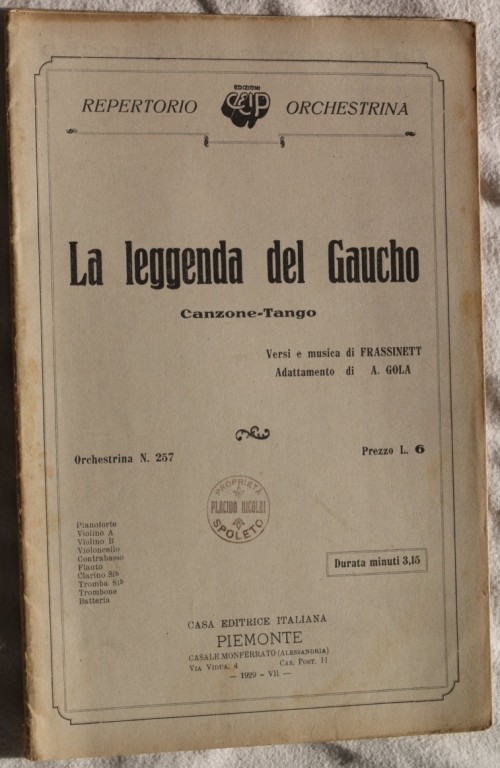 LA LEGGENDA DEL GAUCHO