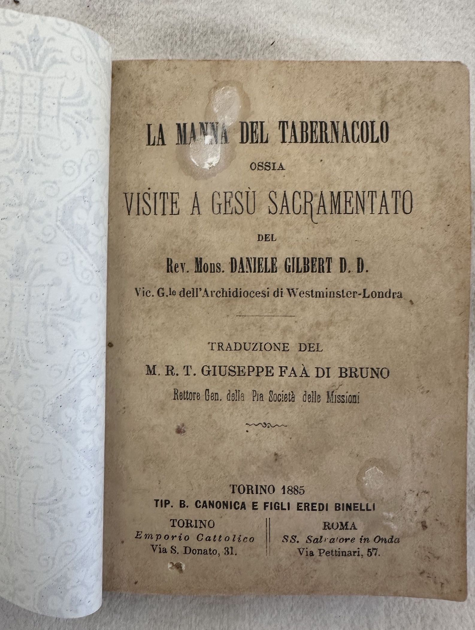 LA MANNA DEL TABERNACOLO OSSIA VISITE A GESU SACRAMENTATO