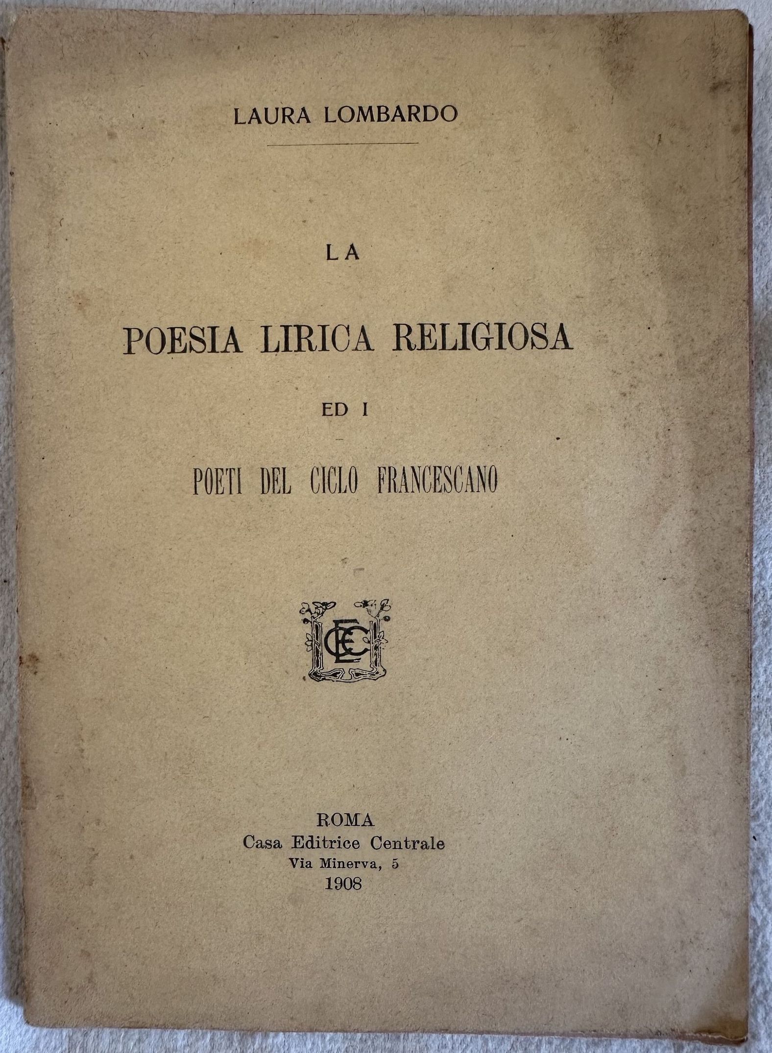 LA POESIA LIRICA RELIGIOSA ED I POETI DEL CICLO FRANCESCANO