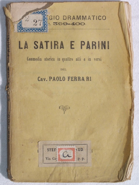 LA SATIRA E PARINI COMMEDIA STORICA IN QUATTRO ATTI E …