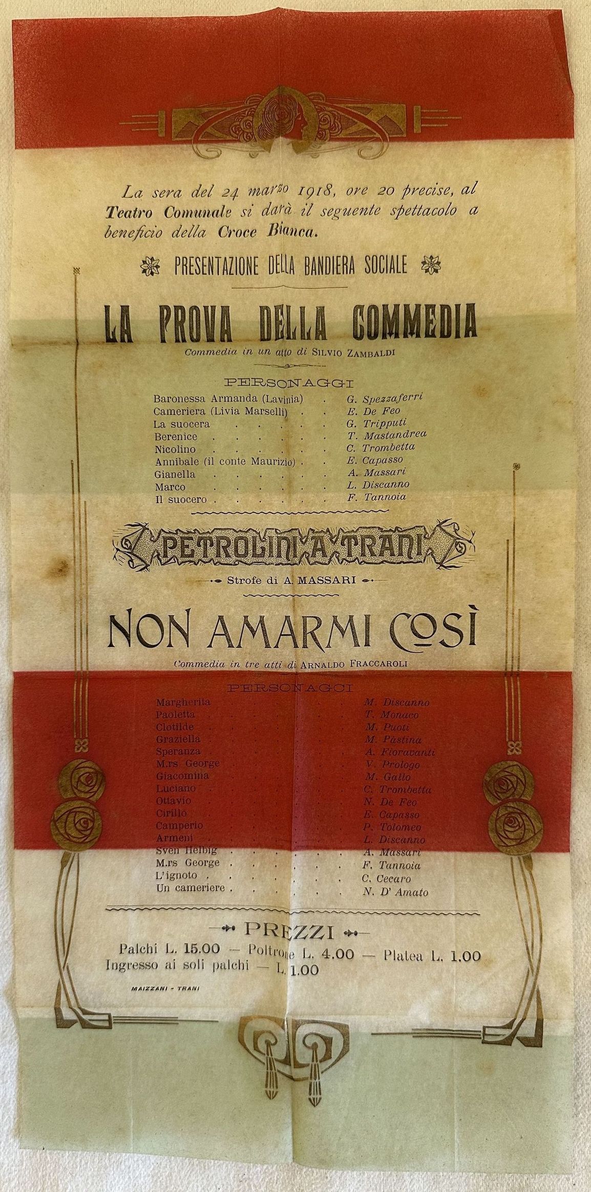 LA SERA DEL 24 MARZO 1918 ORE 20 PRECISE AL …