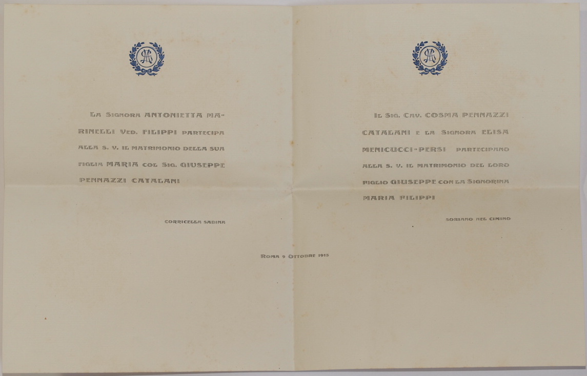 LA SIGNORA ANTONIETTA MARINELLI VED. FILIPPI IL SIG. CAV. COSMA …