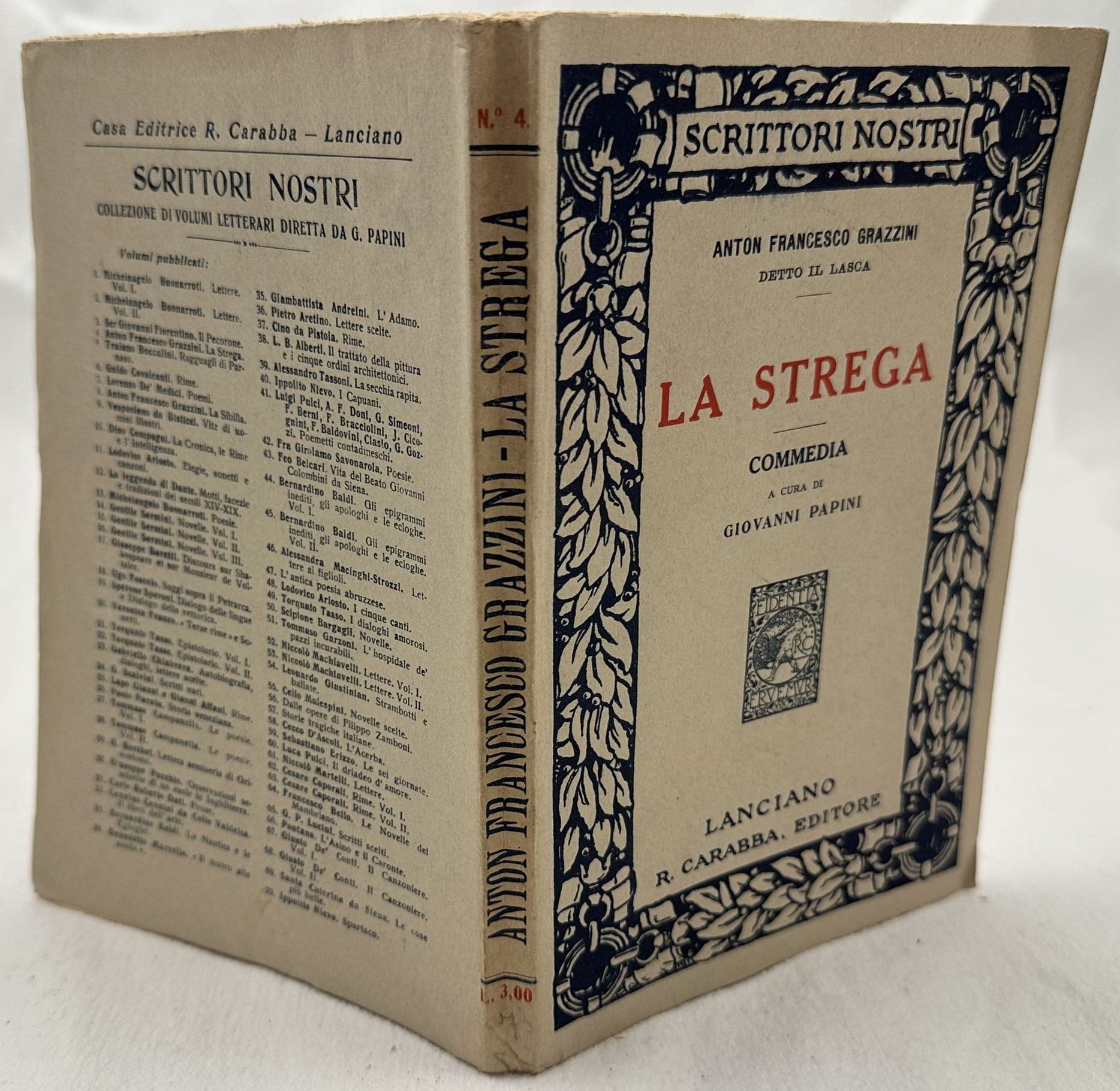 LA STREGA COMMEDIA A CURA DI GIOVANNI PAPINI