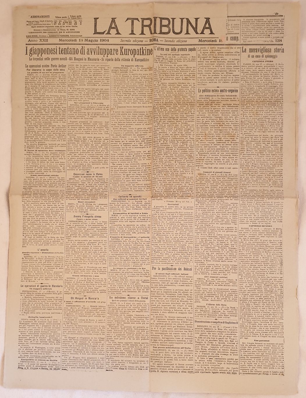 LA TRIBUNA GIOVEDI 18 MAGGIO 1904