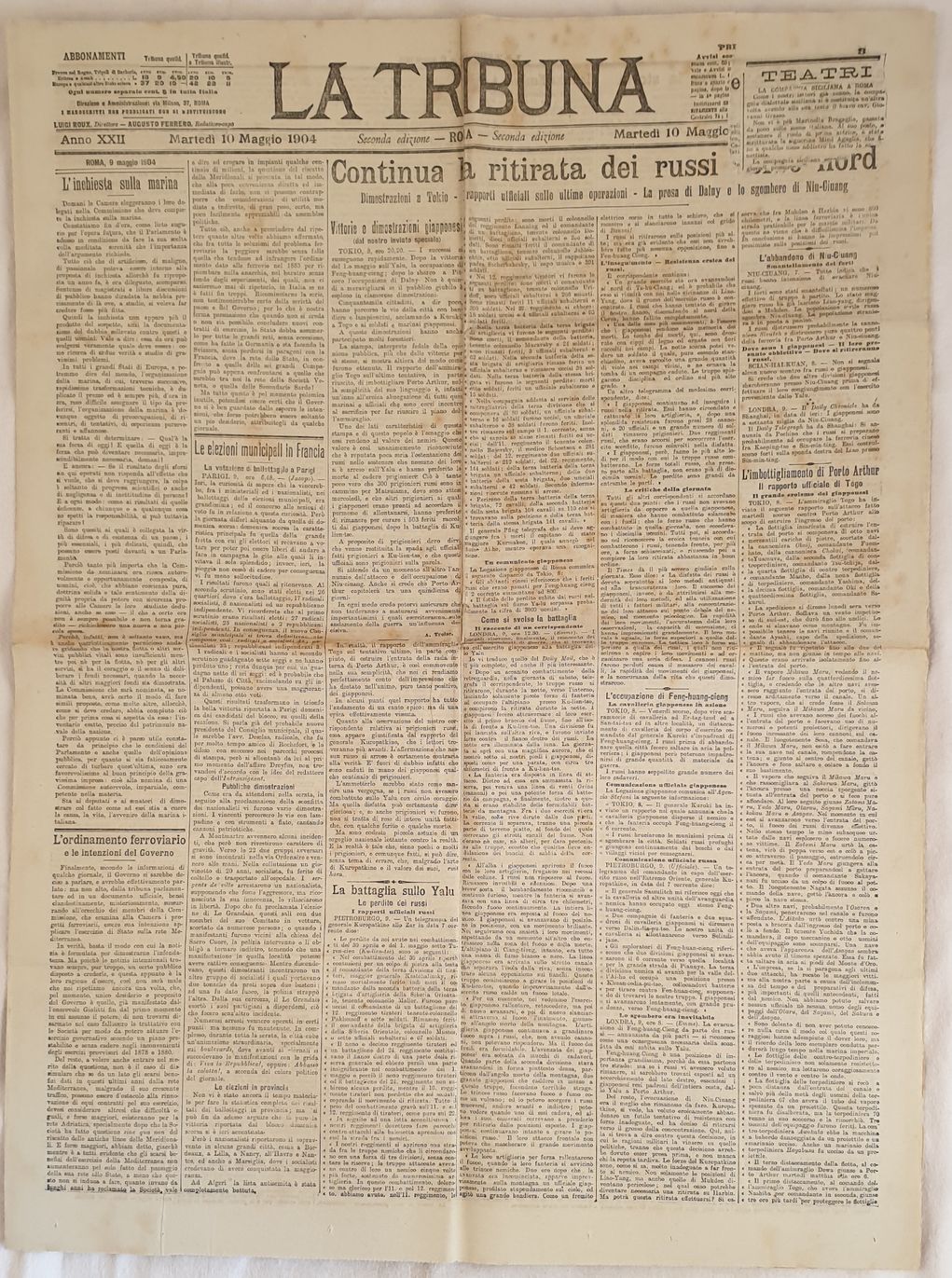 LA TRIBUNA MARTEDI 10 MAGGIO 1904