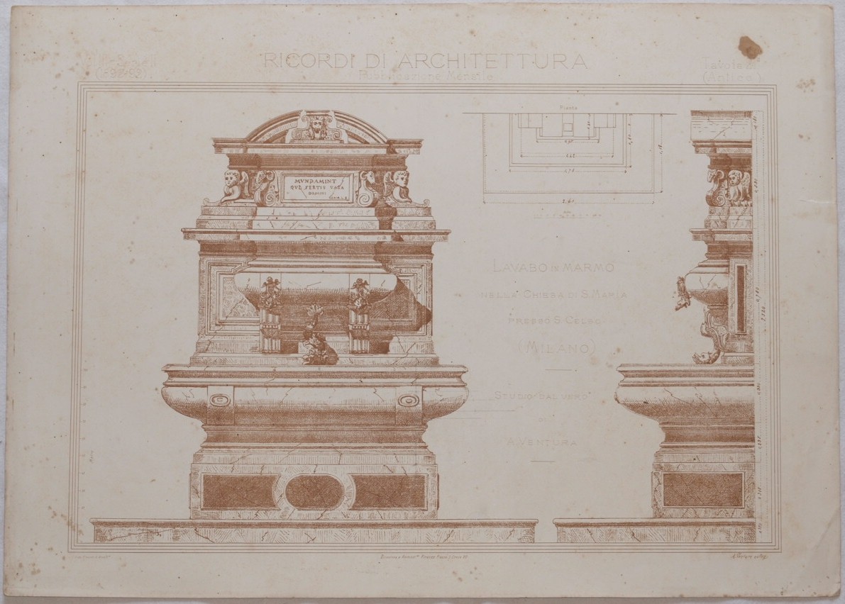 LAVABO IN MARMO NELLA CHIESA DI S. MARIA PRESSO S. …