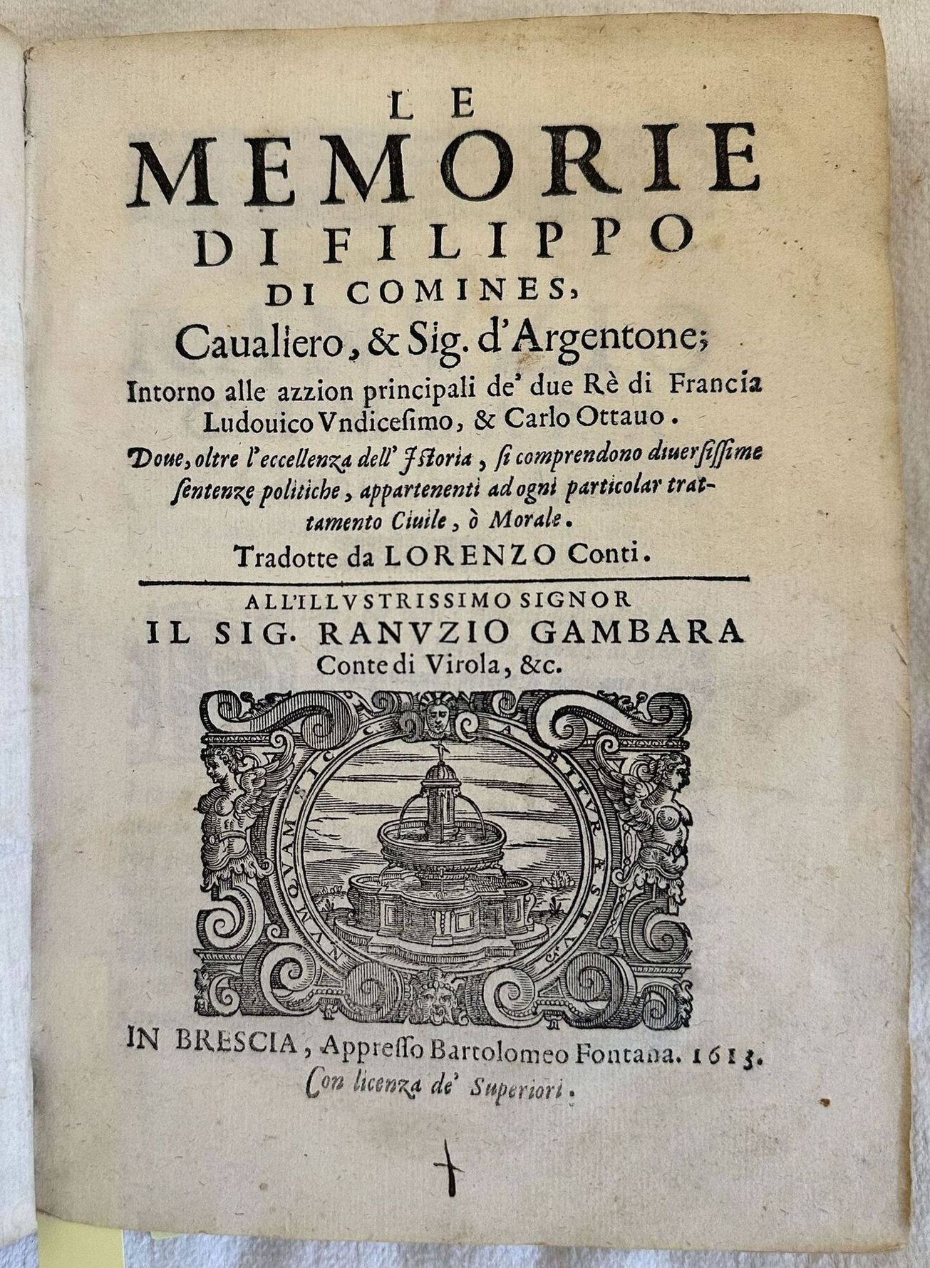 LE MEMORIE DI FILIPPO DI COMINES CAVALLERO & SIG. D'ARGENTONE