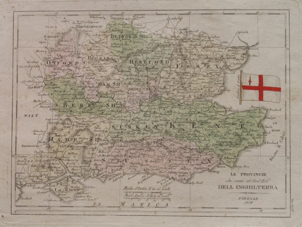 LE PROVINCIE CHE SONO AL SUD EST DELL'INGHILTERRA