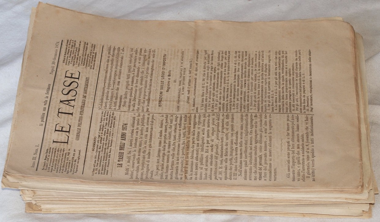 LE TASSE GIORNALE POLITICO-FINANZIARIO DE CONTRIBUENTI