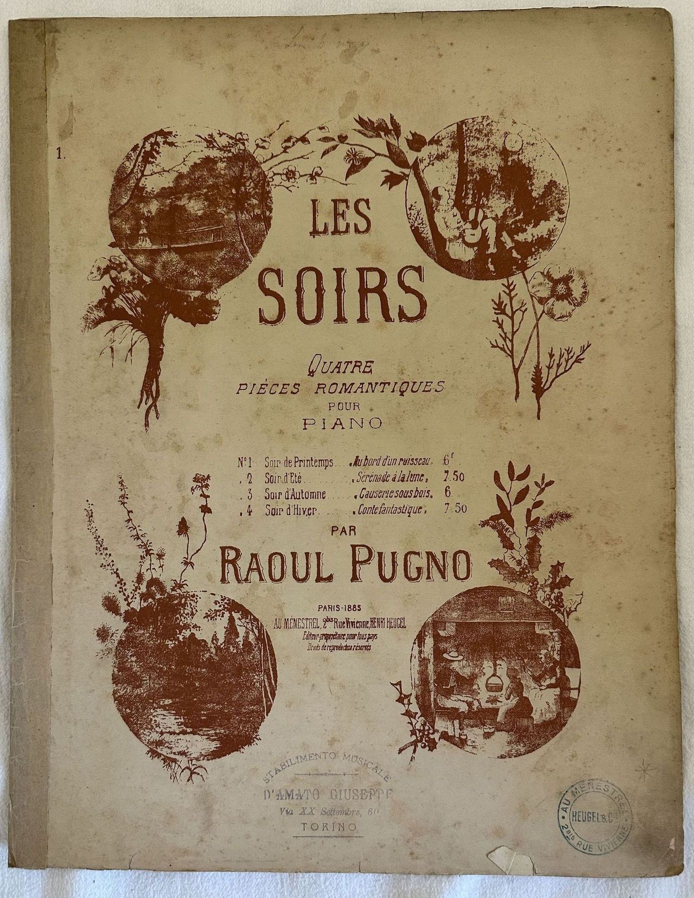 LES SOIRS QUATRE PIECES ROMANTIQUES POUR PIANO N. 1 SOIR …