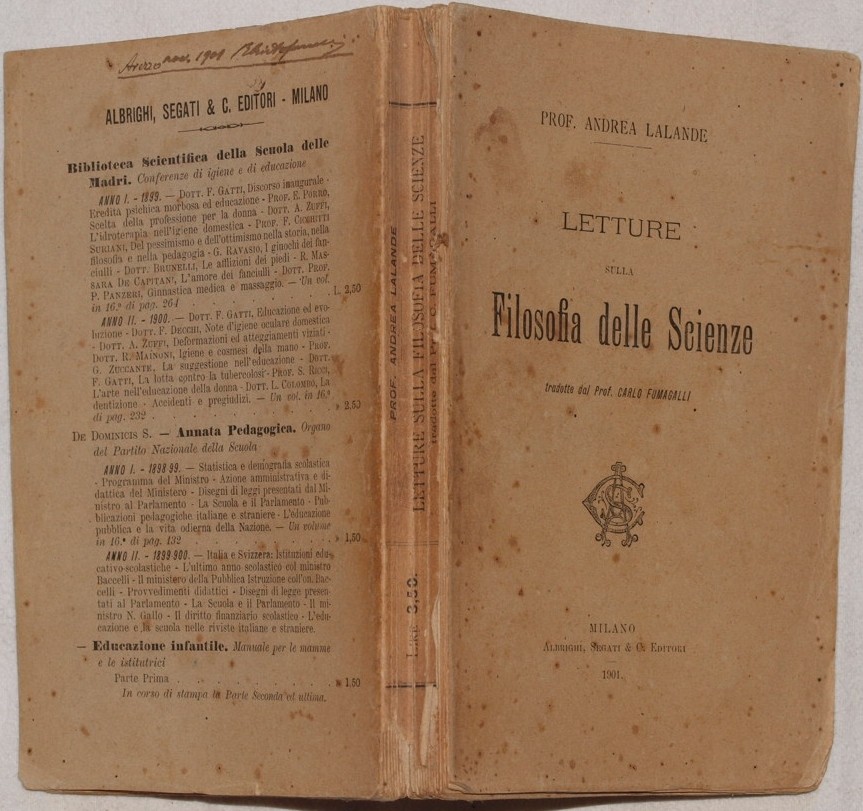 LETTURE SULLA FILOSOFIA DELLE SCIENZE