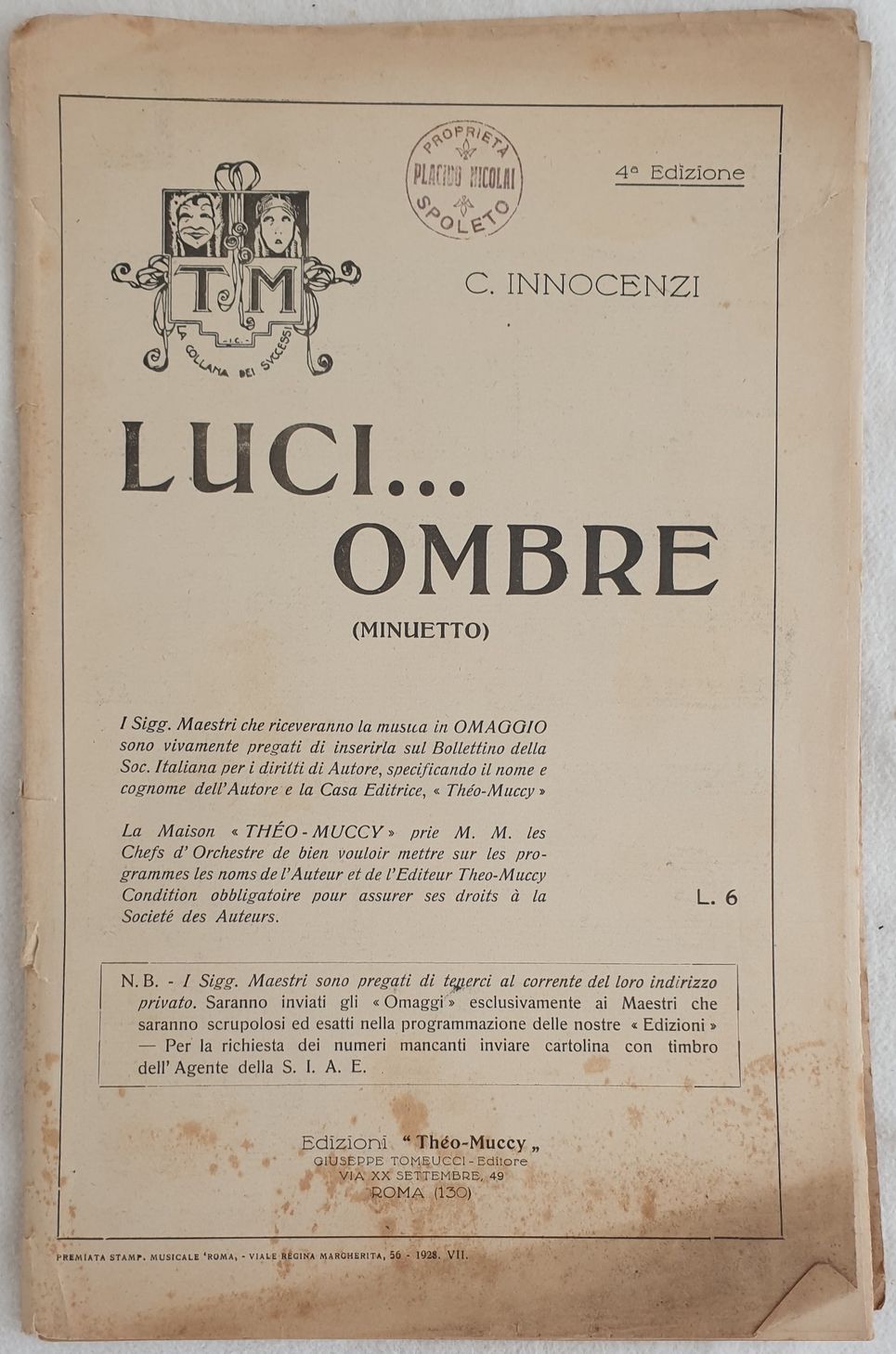 LUCI. OMBRE MINUETTO