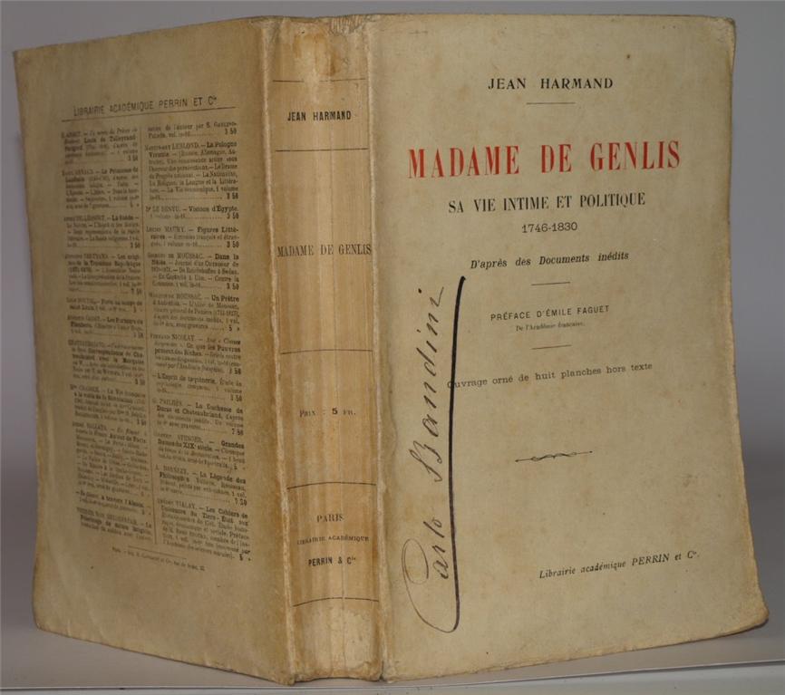 MADAME DE GENLIS SA VIE INTIME ET POLITIQUE 1746-1830