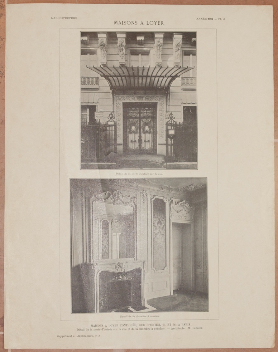 MAISONS A LOYER ANNEE 1904 - PL. 3 MAISONS A …