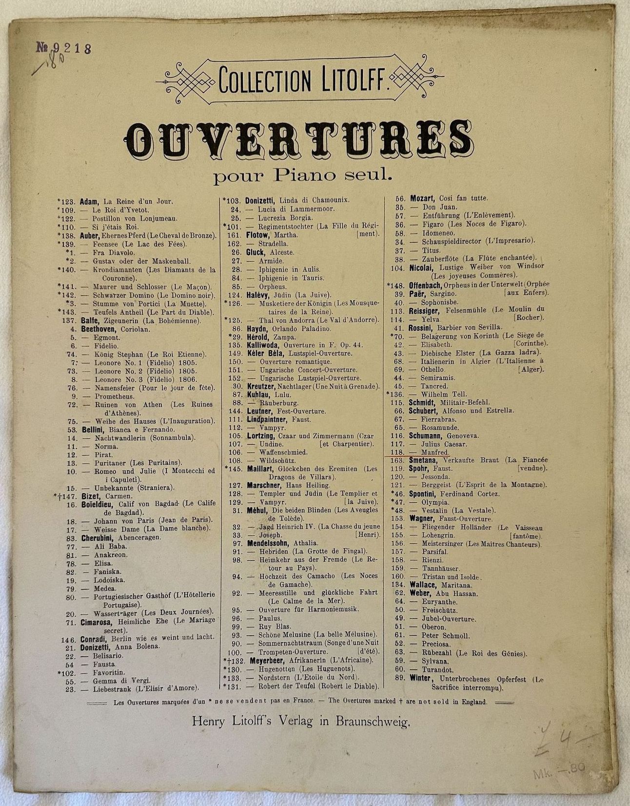 MANFRED (COMPONIRT 1848) OP. 115