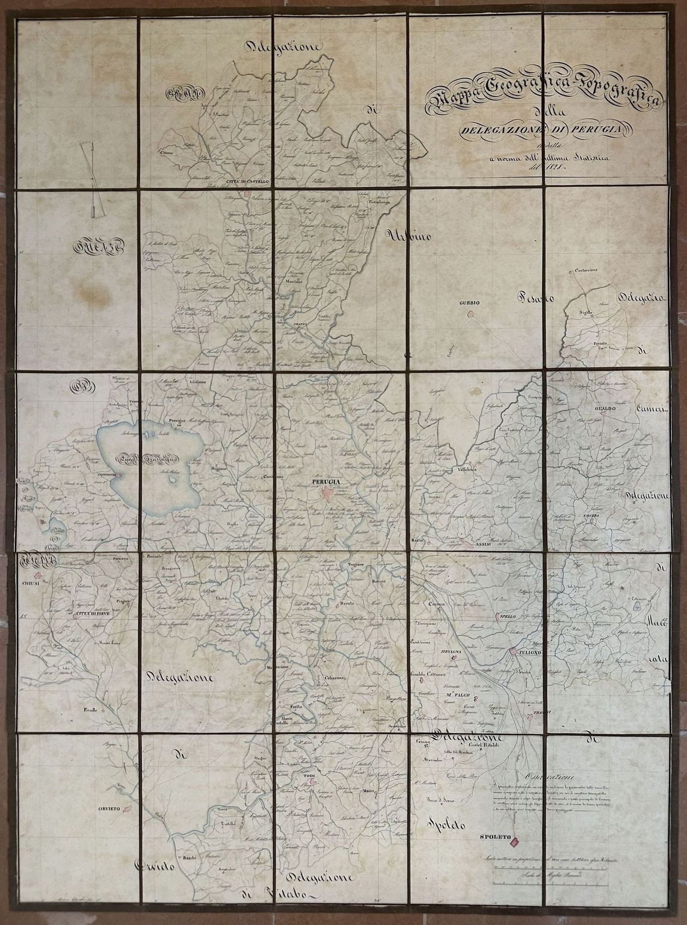 MAPPA GEOGRAFICA TOPOGRAFICA DELLA DELEGAZIONE DI PERUGIA REDATTA A NORMA …