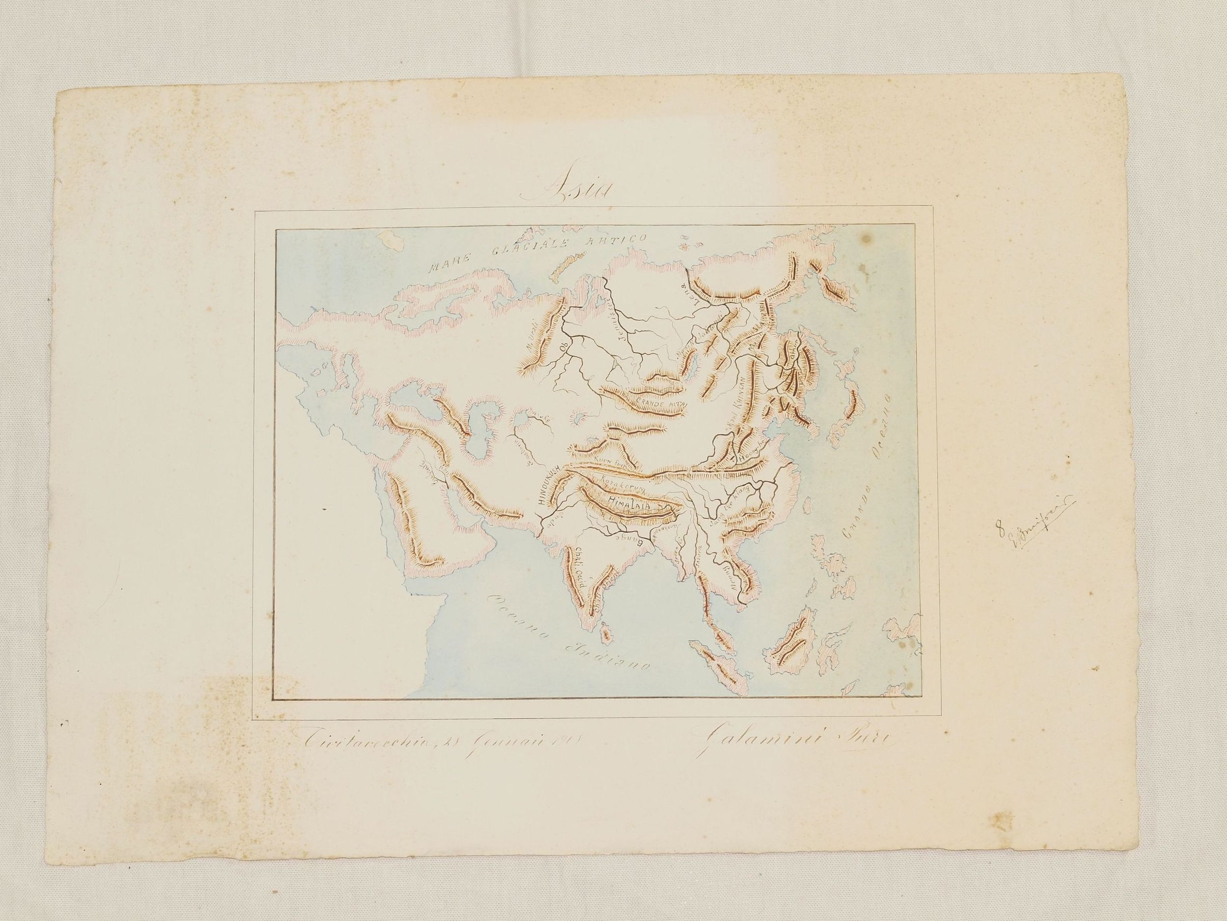 MAPPA OROGRAFICA ASIA