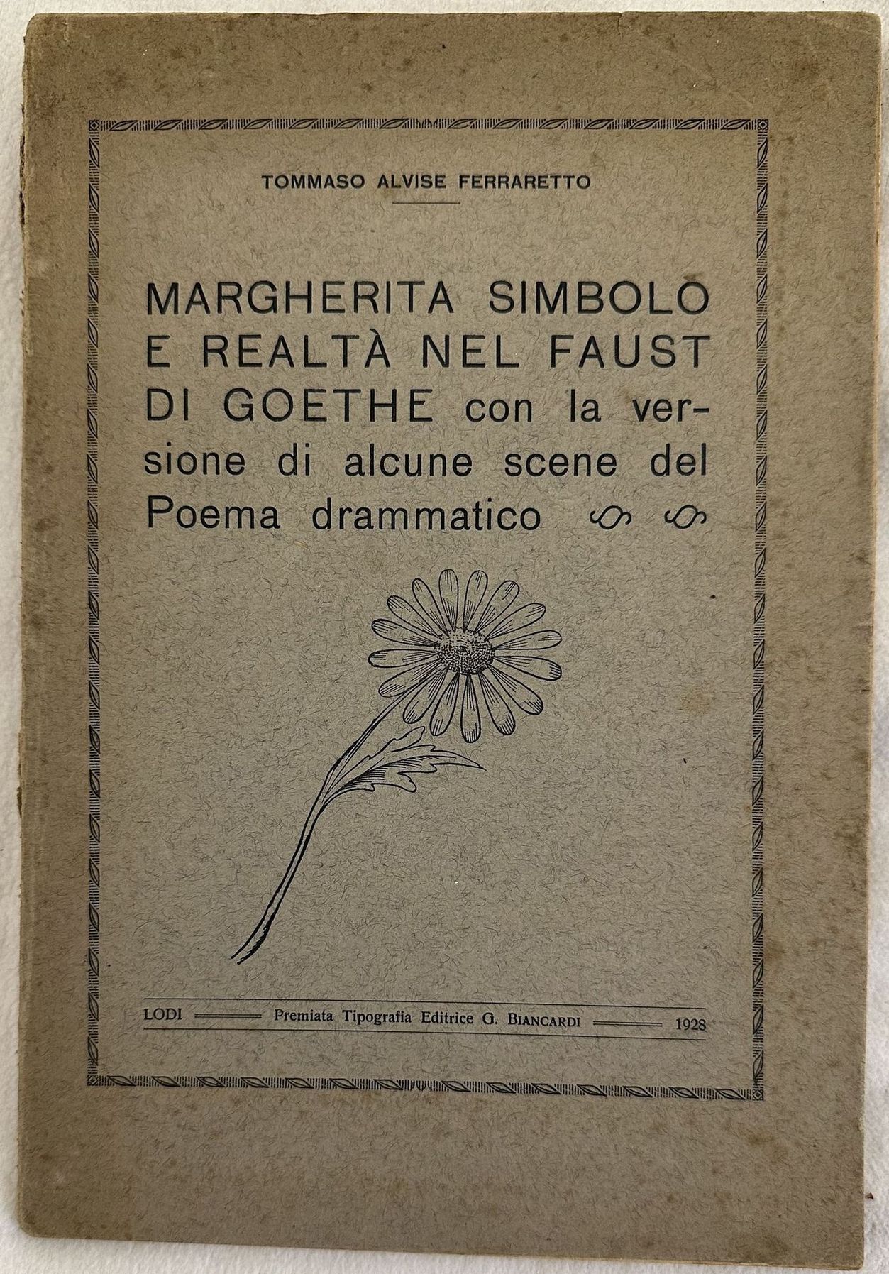 MARGHERITA SIMBOLO E REALTA NEL FAUST DI GOETHE CON AL …