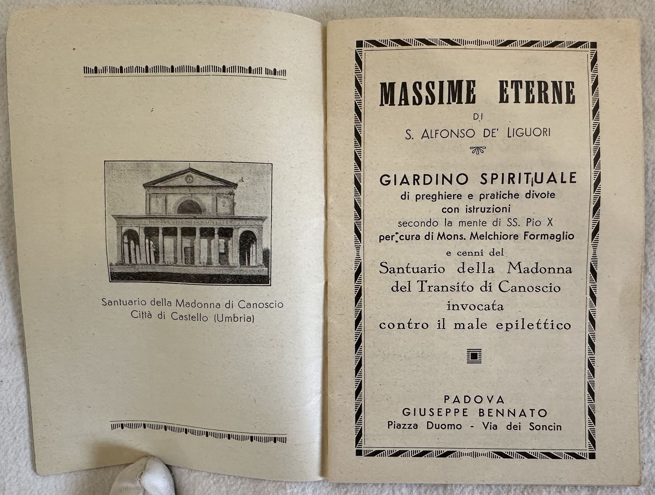 MASSIME ETERNE DI S. ALFONSO DE LIGUORI GIARDINO SPIRITUALE DI …