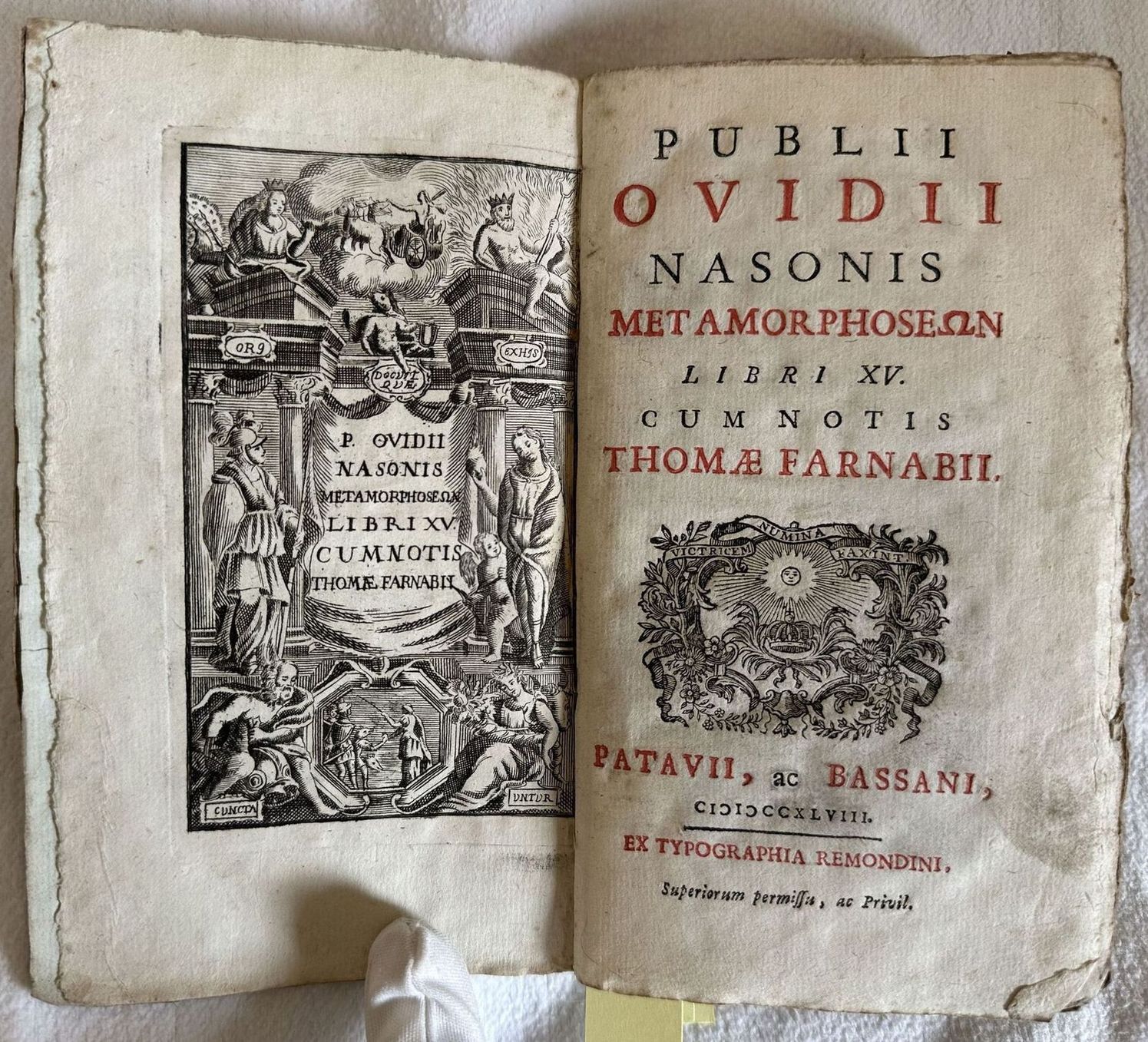 METAMORPHOSEON LIBRI XV CUM NOTIS THOMAE FARNABII