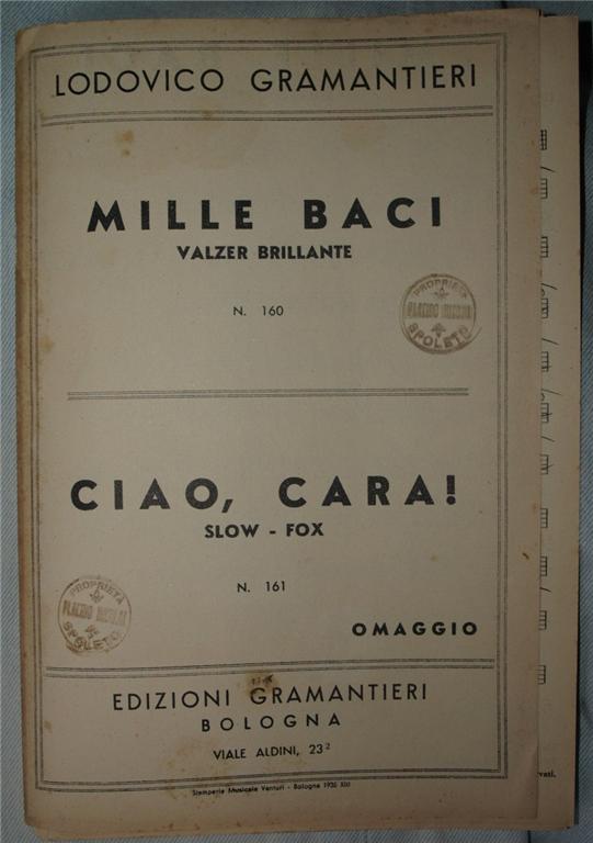 MILLE BACI - CIAO, CARA!