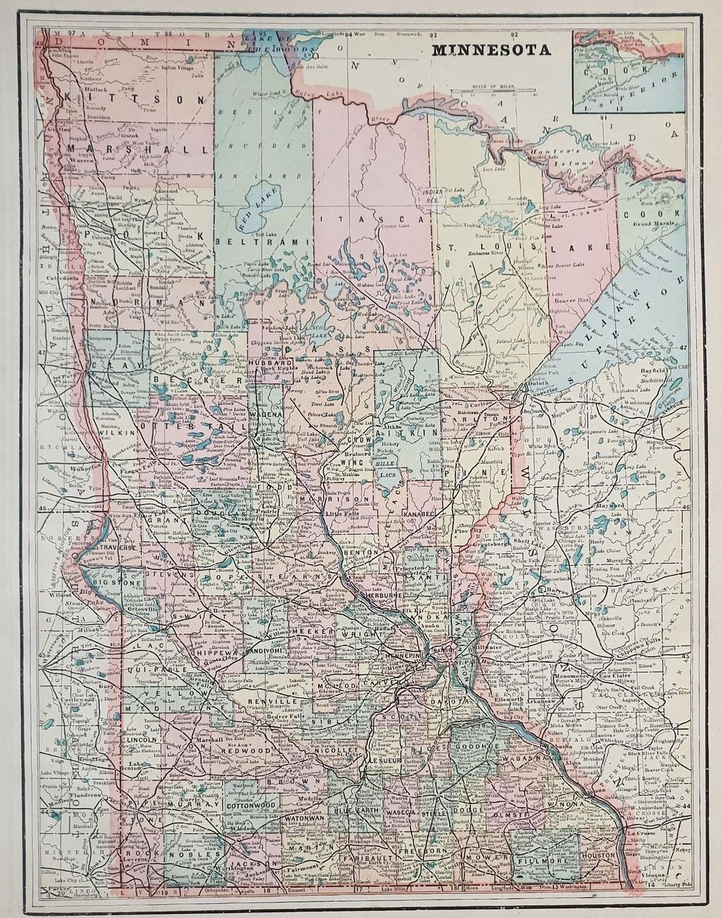 MINNESOTA MAP OF ST PAUL