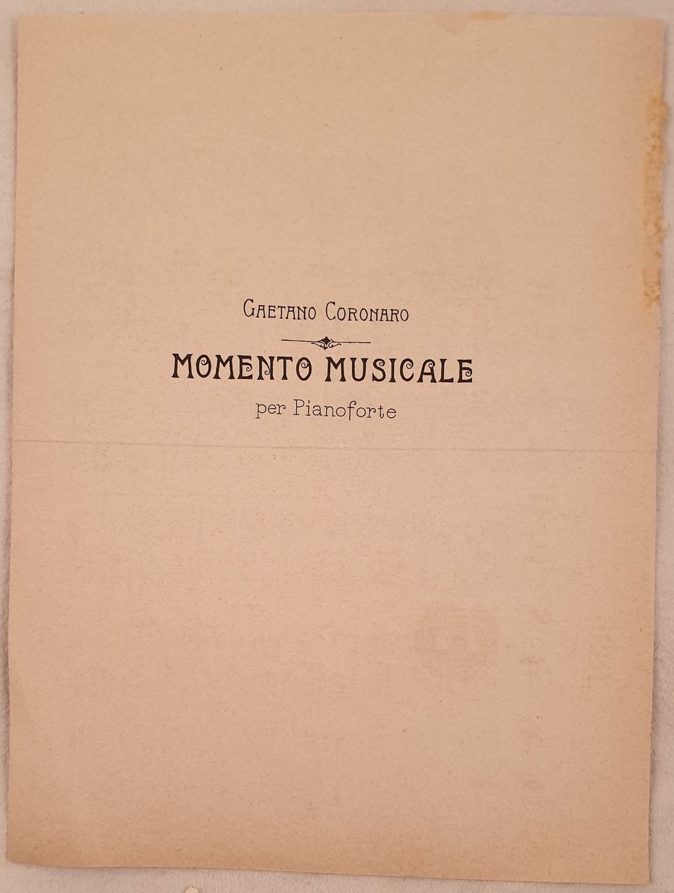 MOMENTO MUSICALE PER PIANOFORTE