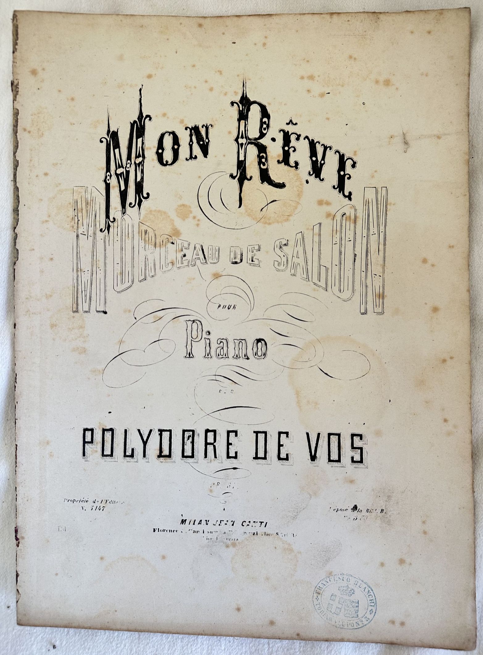 MON REVE MORCEAU DE SALON POUR PIANO PAR POLYDORE DE …