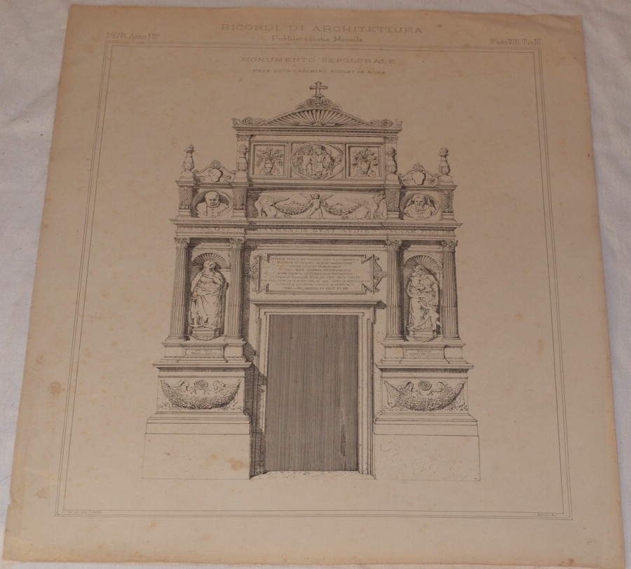 MONUMENTO SEPOLCRALE PROF. LUCA CARIMINI SCOLPI IN ROMA