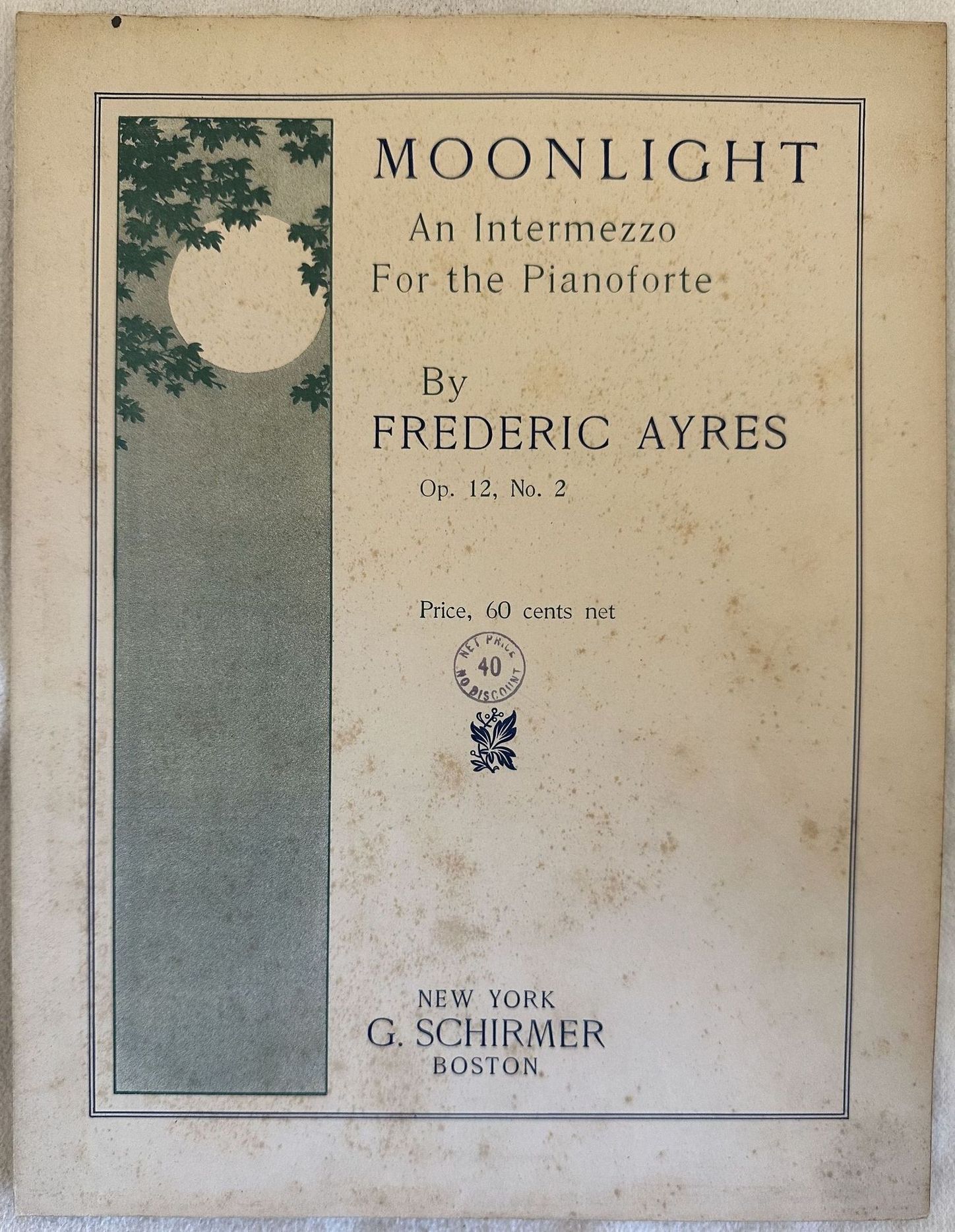 MOONLIGHT AN INTERMEZZO FOR THE PIANOFORTE OP. 12 N. 2