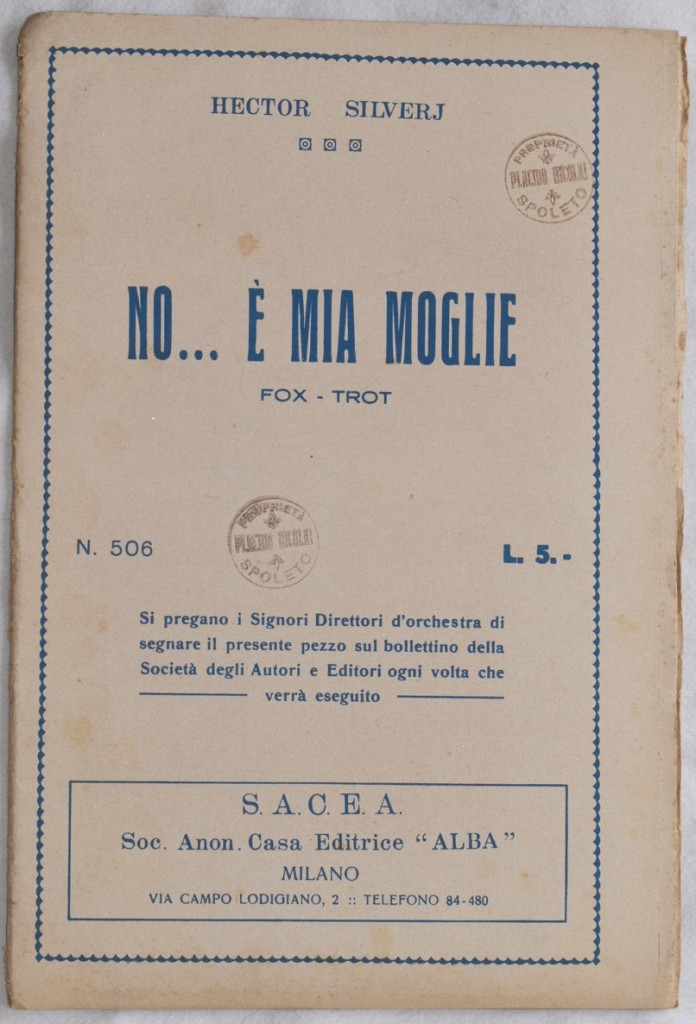 NO. E' MIA MOGLIE