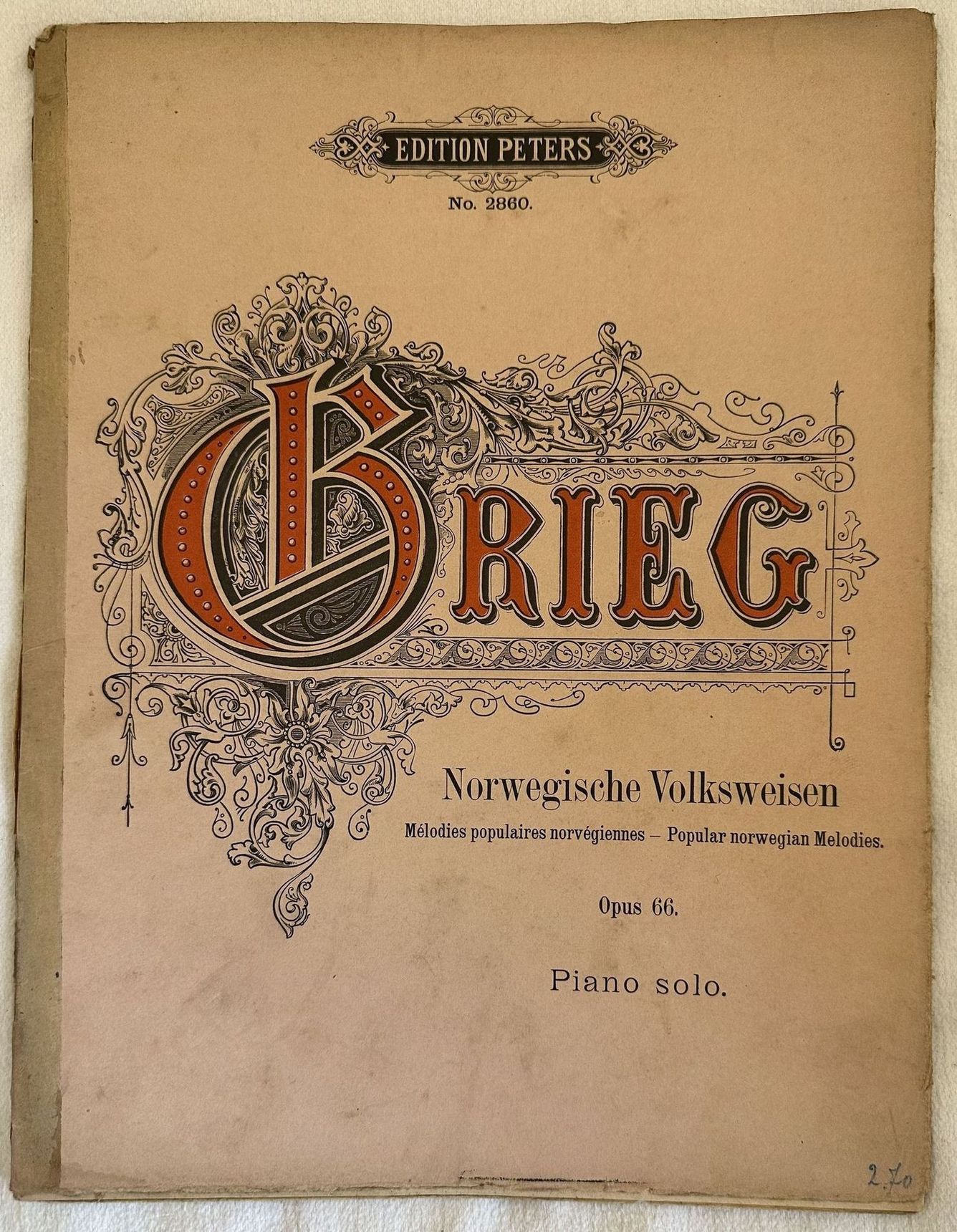 NORSKE FOLKEVISER SAT FOR PIANO