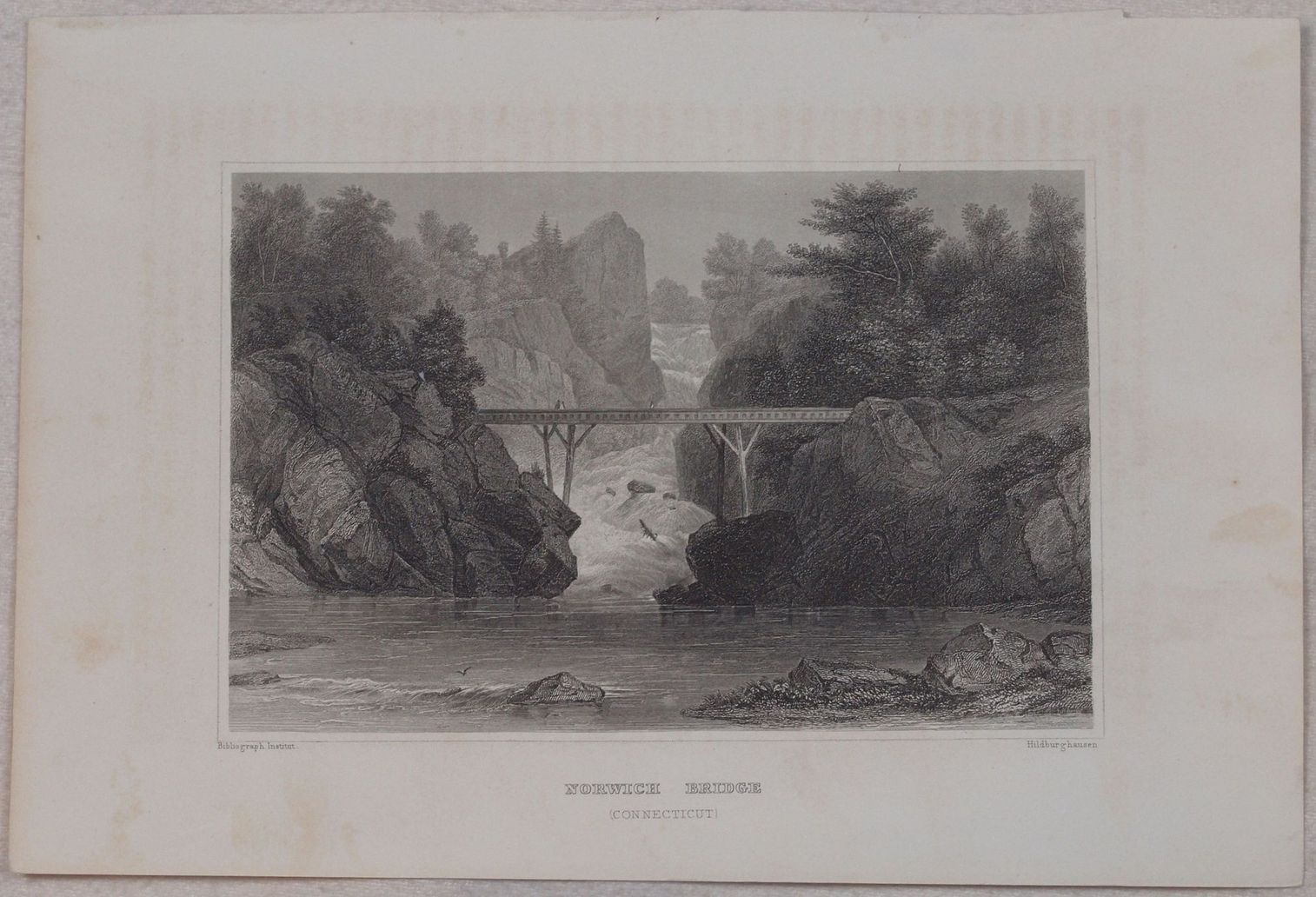 NORWICH BRIDGE - CONNECTICUT Bibliograph instit. In Hildbh.