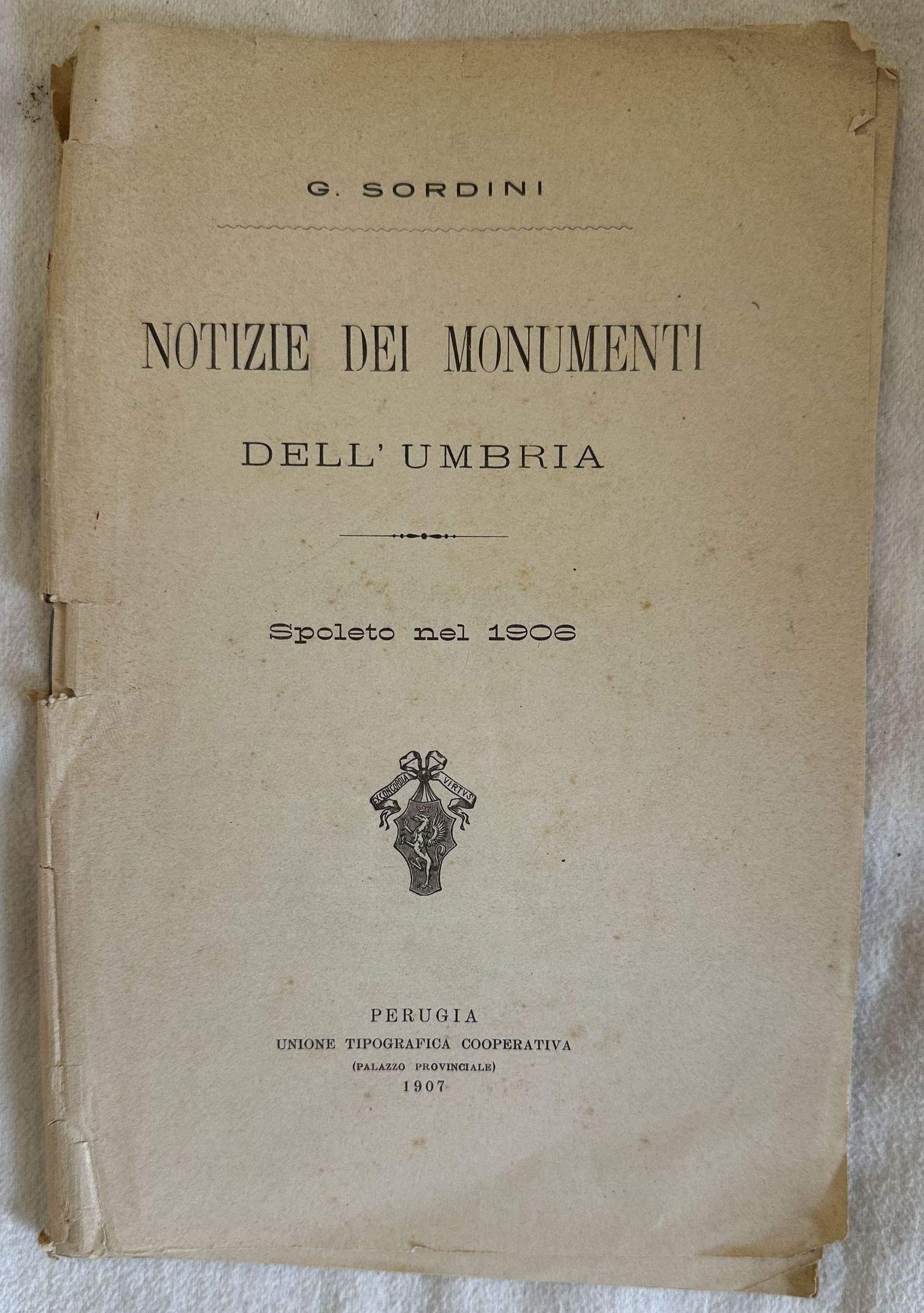 NOTIZIE DEI MONUMENTI DELL'UMBRIA SPOLETO NEL 1906